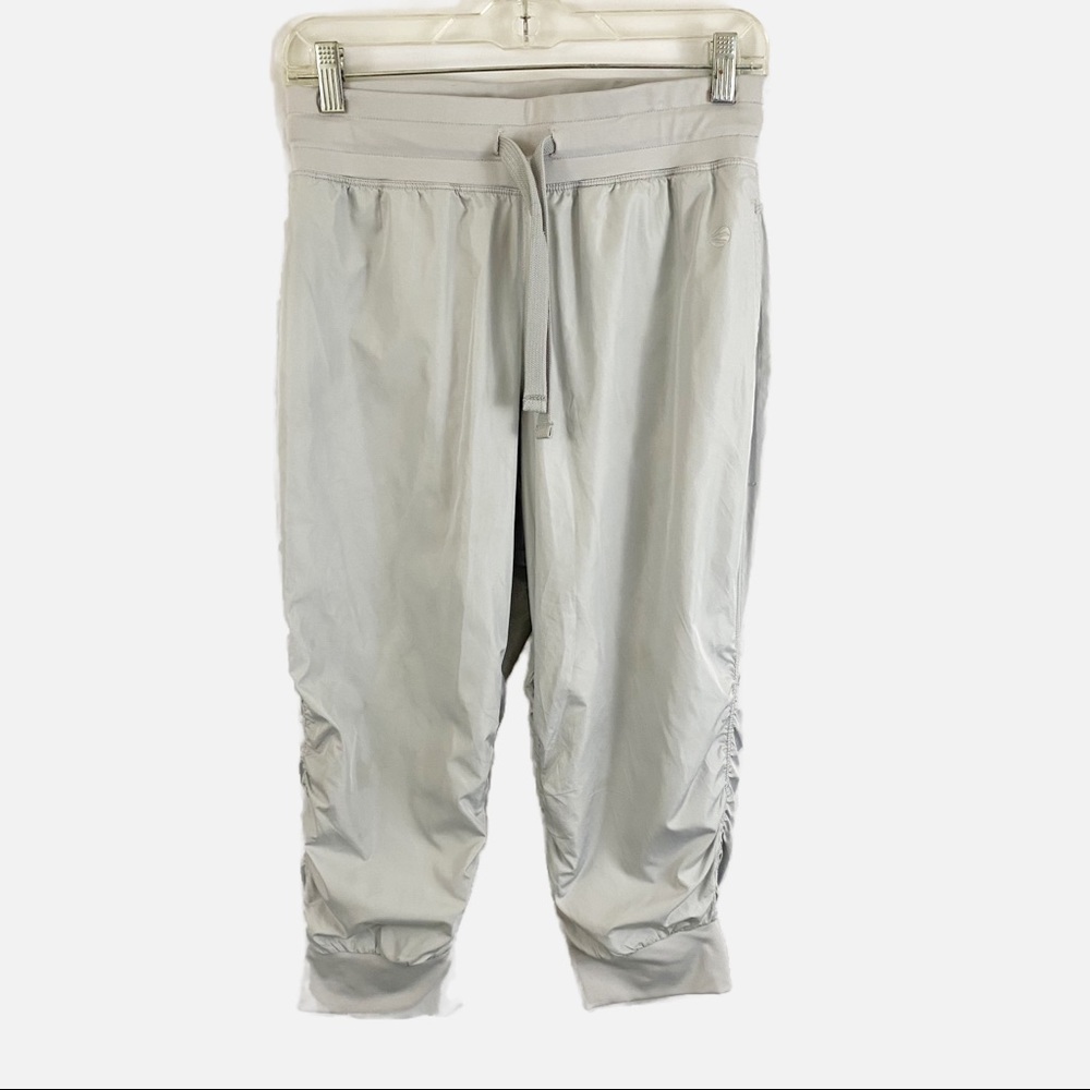 Light Gray Women's Capris with Drawstring Waist